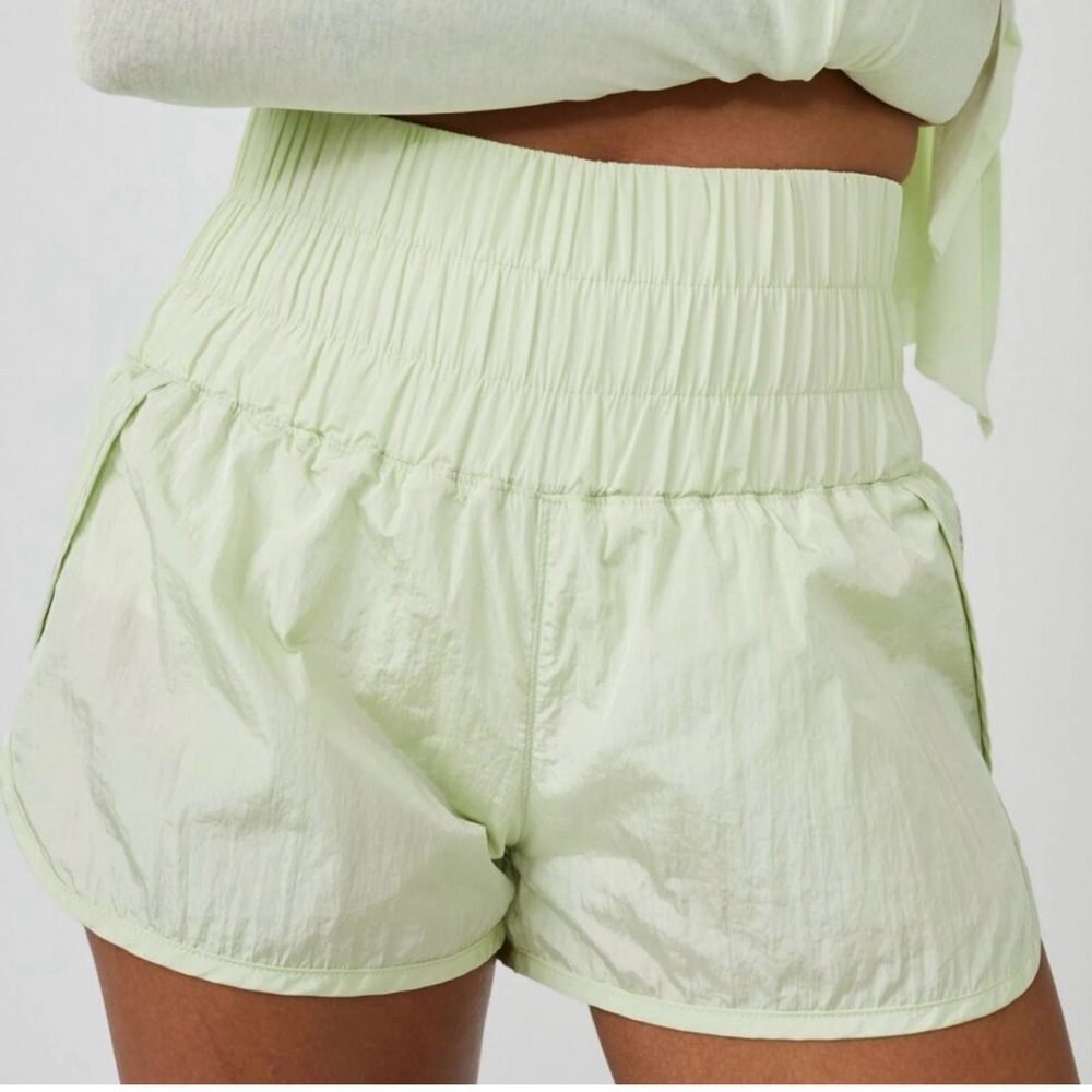 FP Movement by Free People The Way Home Athletic Shorts in Whipped Lime